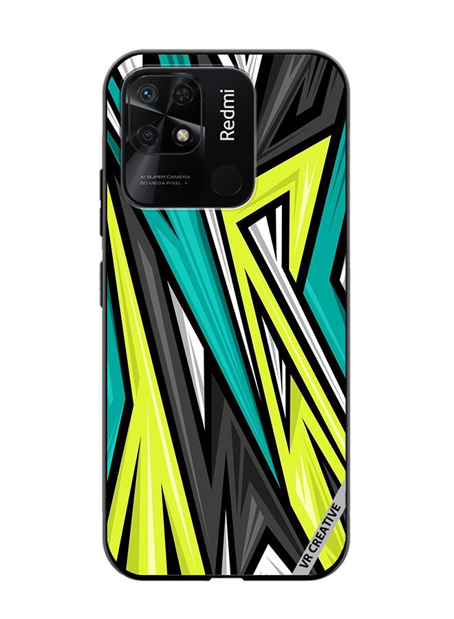 VR CREATIVE Protective Case Cover For Xiaomi Redmi 10C Texture Sports Racing Style Vector Design Multicolour - Image 1