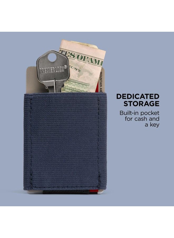 NOMATIC Minimalistic Wallet for Men and Women - Slim Wallet Fits In Front Pocket - Holds 4-15 Cards - Hidden Cash Holder and Key Holder Pocket (Black) - Image 4