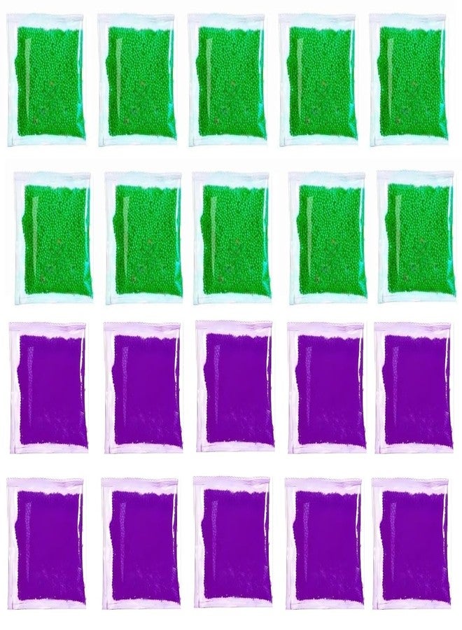 COOLCOLD Gel Blaster Refill Ammo – Approx 200,000 Rounds of 7-8mm Non-Toxic Water Beads for Gel Guns – Safe for Adults 15+ – Transparent Green + Purple Gel Bullets – Also Ideal as Home Decor Vase - Image 1