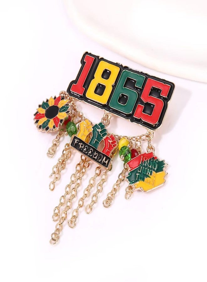 ARATLENCH African Brooches Africa Map Black Women Fist Heart Afro Brooch Pins Colorful Enamel 1865Juneteenth Black History Month Lapel Pins for Women Girls (African Brooches C) - Image 4