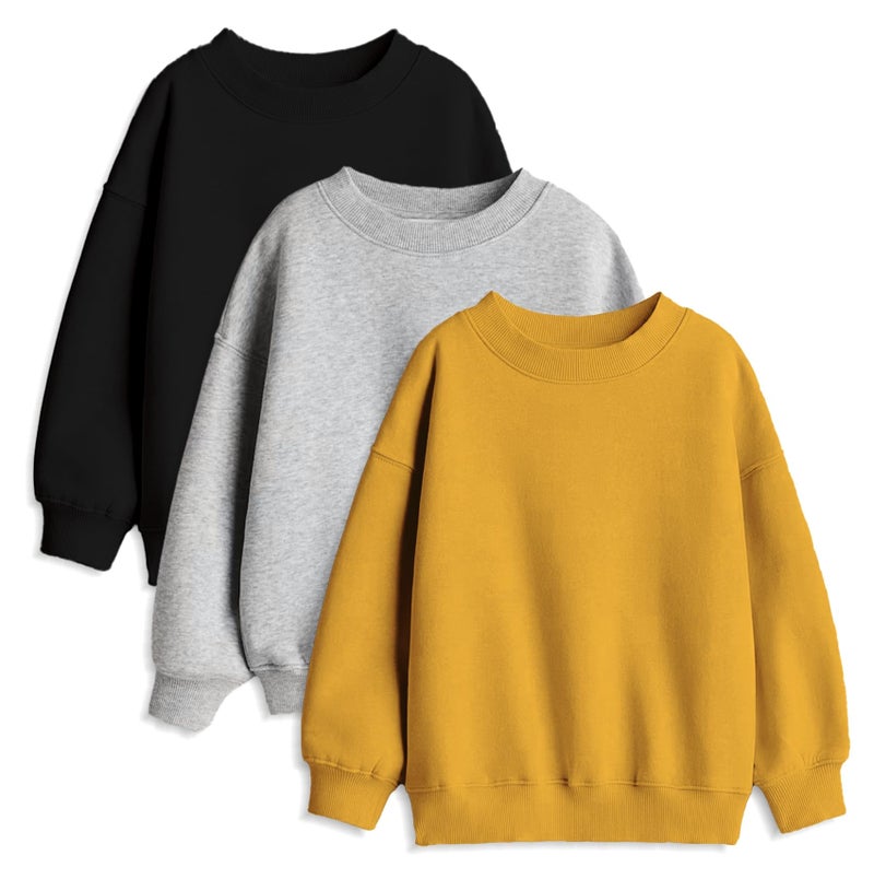 minicult Boy's and Girl's Fleece Round Neck Regular Fit Sweatshirt (SWT0001_9T10 YEARS_Multicolour_9-10 Years) - Image 5