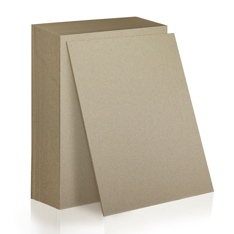 gocreate 25 Sheets 12.5x10" Book Board 2 mm 80 PT for Book Binding Thick Grey Board for Bookbinding,Box Making. Chip Board for Supporting Back Board Sheet - Image 1