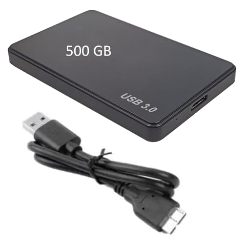 CARE CASE 500 GB Portable External Hard Disk - USB 3.0 for PC Laptop Windows and Mac, 1 Year Warranty, External HDD - Black (500 GB) - Image 1