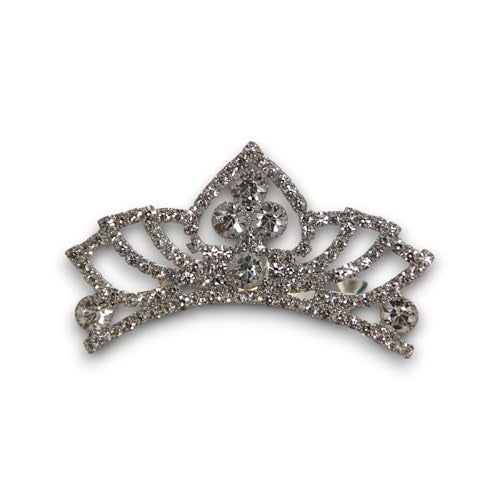 ACCESSHER Silver Plated Crystal Tiara for Girls & Women | Bridal Crown for Wedding, Birthday, Prom and Special Ocassion | Princess Look Headband | Tiara For Women & Girls (Design 9) - Image 1
