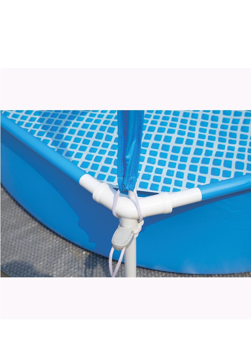 INTEX Canopy Metal Frame Pool - 1.83m x 38cm Sun-Shaded Water Play for Kids  - Image 3