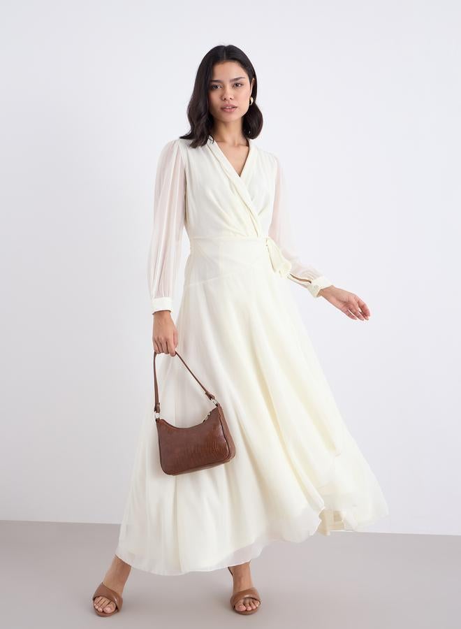 ستايلي فستان طويل بنمط لف - Image 2