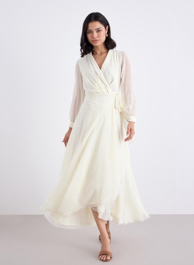 ستايلي فستان طويل بنمط لف - Image 3