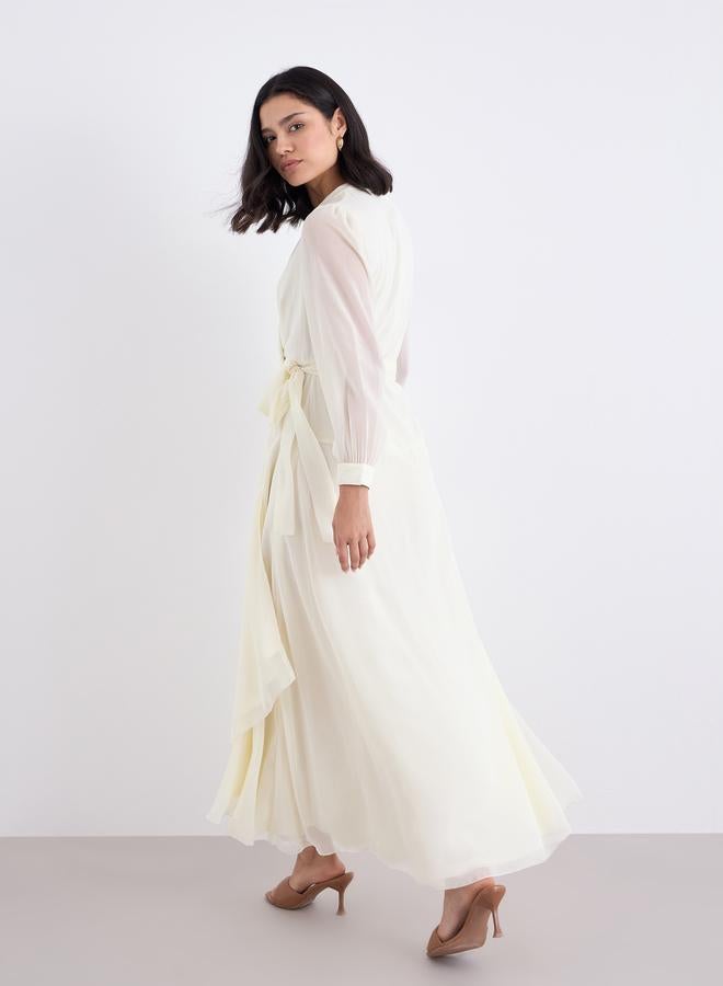 ستايلي فستان طويل بنمط لف - Image 5