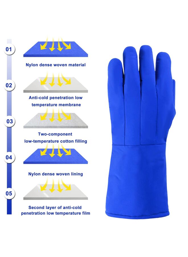 Waterproof Cryogenic Gloves 68cm Low Temperature Protective Cowhide Gloves for Dry Ice Liquid Nitrogen Cold Storage - Image 5