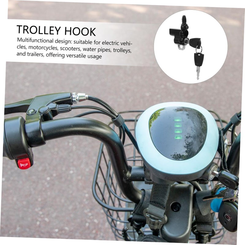 Universal Front Motorcycle Scooter Bicycle Hook Hanger Sturdy Convenient Electric Vehicle Lock - Image 5
