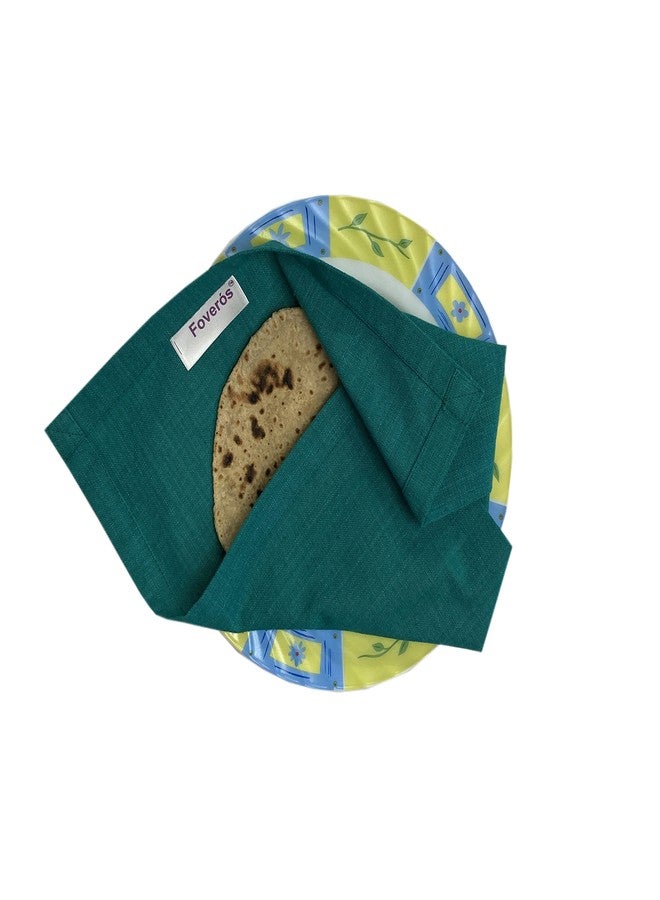FOVERÓS Set of 6 Cotton Roti Cover chapati coer Kids Tiffin Napkin for School roti Chapati Cover Size : 35 x 35 cms Colour : Multicolour (35 X 35 Cms, 6) - Image 5