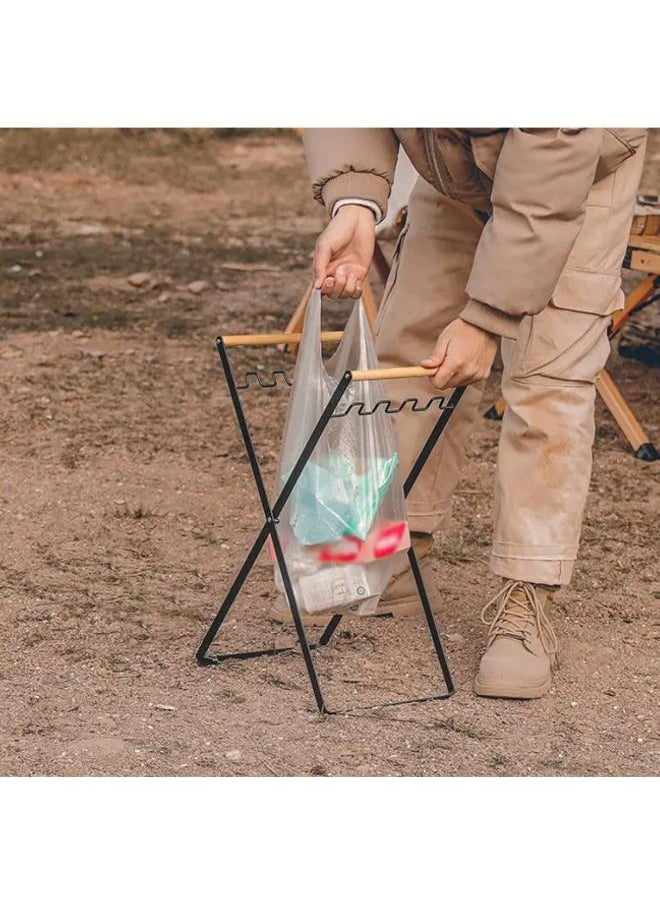 Generic - Metal Trash Bag Holder Garbage Bag Frame Holder Outdoor Metal Leaf Bag Holder Stand Garbage Bag Holder - Image 1