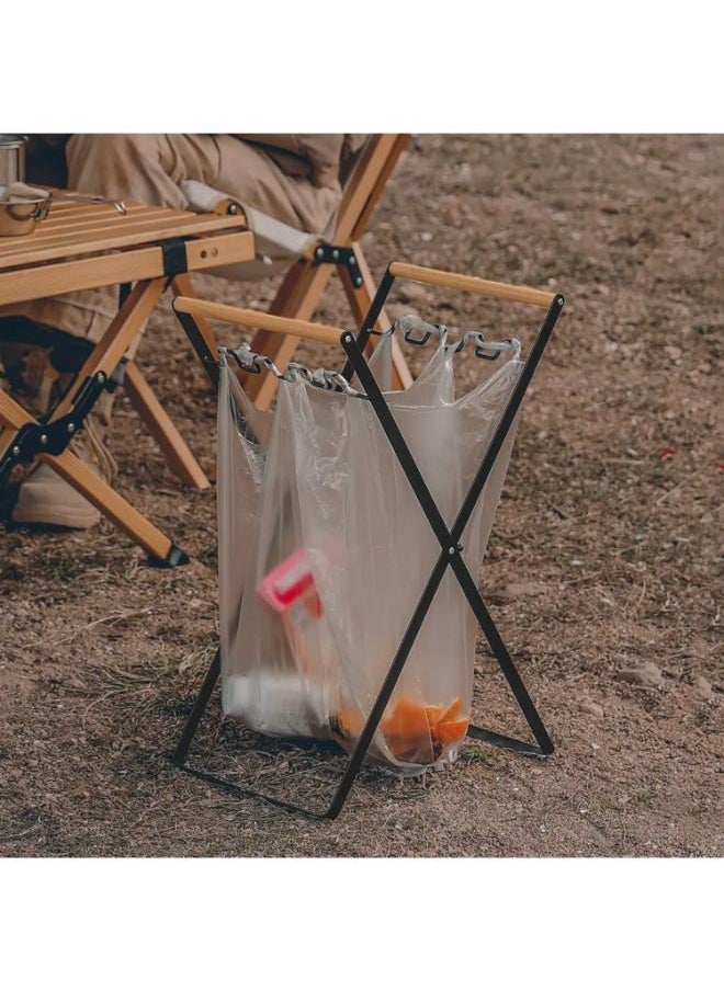 Generic - Metal Trash Bag Holder Garbage Bag Frame Holder Outdoor Metal Leaf Bag Holder Stand Garbage Bag Holder - Image 1