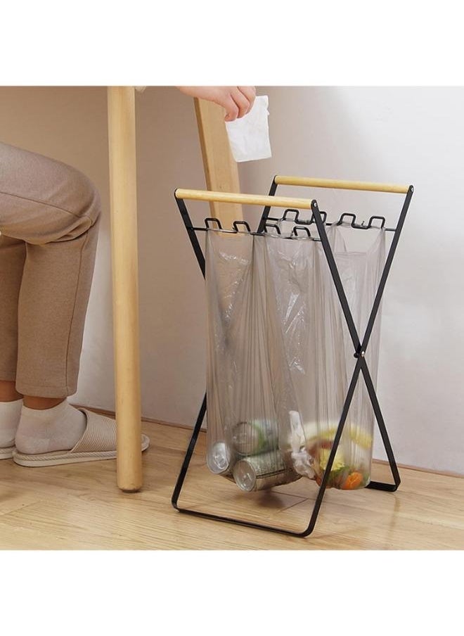Generic - Metal Trash Bag Holder Garbage Bag Frame Holder Outdoor Metal Leaf Bag Holder Stand Garbage Bag Holder - Image 1