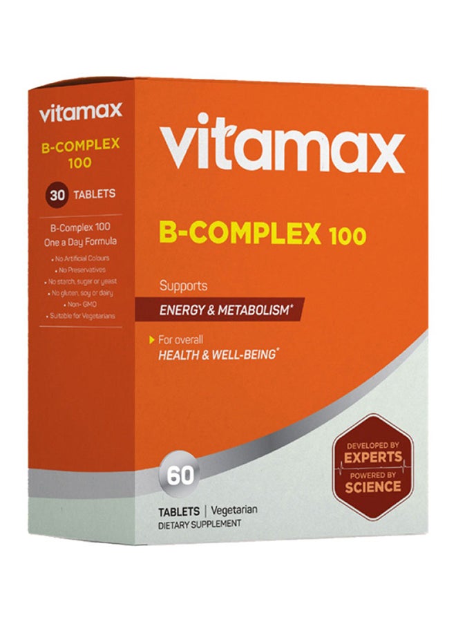Vitamax B-Complex 100Mg Vegetarian Tablets For Energy Support, Pack Of 60'S - Image 1