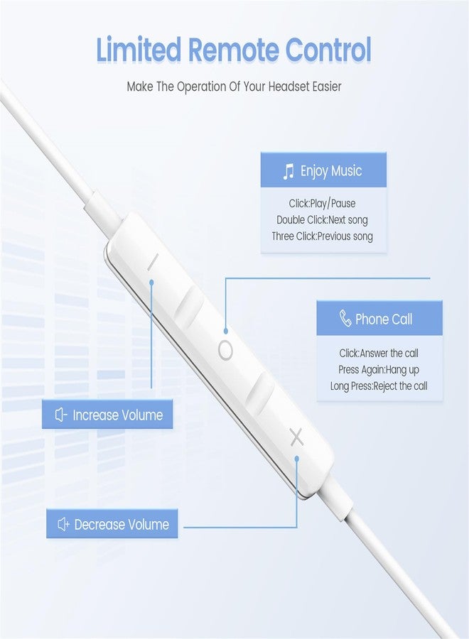 عبوة من قطعتين - سماعات رأس USB-C لأجهزة iPhone 17/16/15، سماعات أذن سلكية من النوع C مزودة بميكروفون وجهاز تحكم عن بعد، سماعات عازلة للضوضاء، متوافقة مع iPhone 17/16/15 Pro Max و iPad ومعظم أجهزة iPhone المزودة بمنفذ USB-C - Image 2