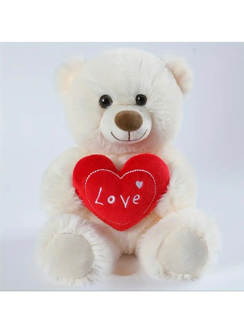 Love heart bear with heart soft plush toy for kids & adults chirstmas valentine's Day gift, love gift for mom, girlfriends, baby - Image 1