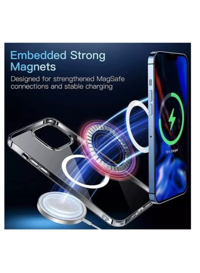 Iphone 14 Pro Case with Magnetic Ring Compatible with Mag-Safe Accessories, Slim Fit, Anti-Yellowing Shockproof Protective Case for Iphone 14 pro  - Image 2