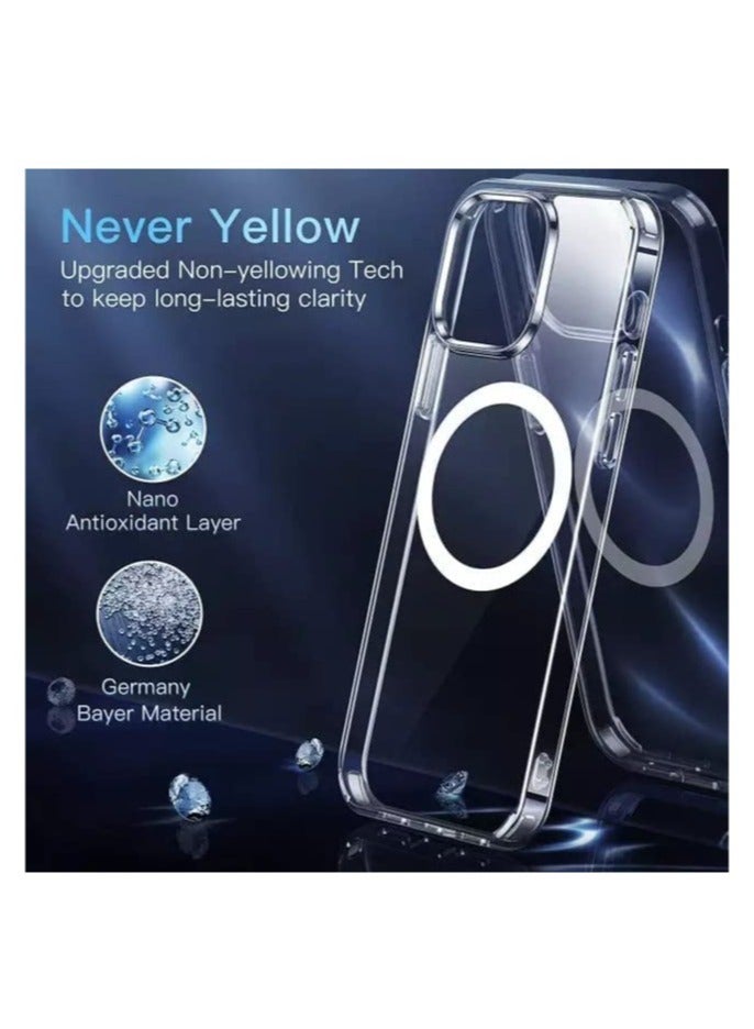 Iphone 14 Pro Case with Magnetic Ring Compatible with Mag-Safe Accessories, Slim Fit, Anti-Yellowing Shockproof Protective Case for Iphone 14 pro  - Image 3