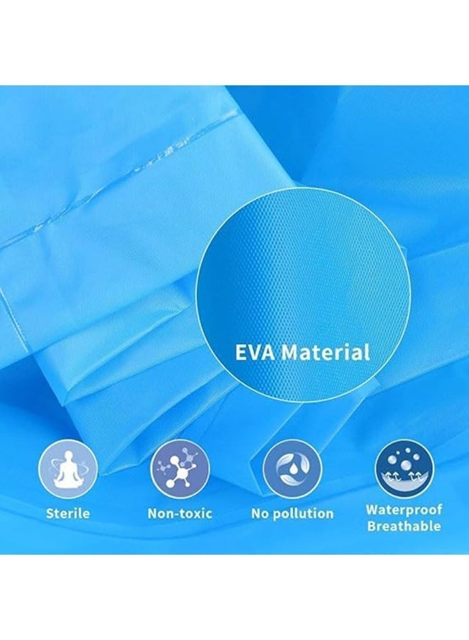 Bukela Children’s Raincoat – Blue + Purple, 2 Colors, EVA Waterproof Poncho with Hood, for Kids - Image 4