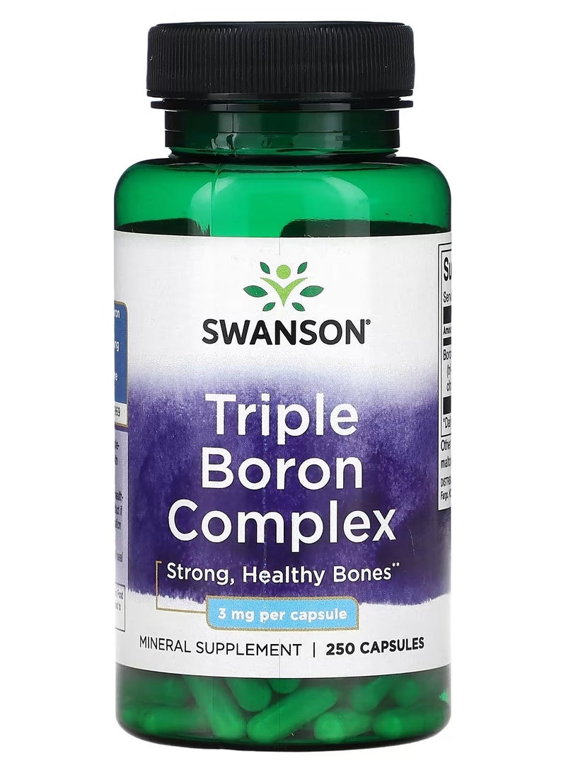 Swanson, Triple Boron Complex, 3 mg , 250 Capsules