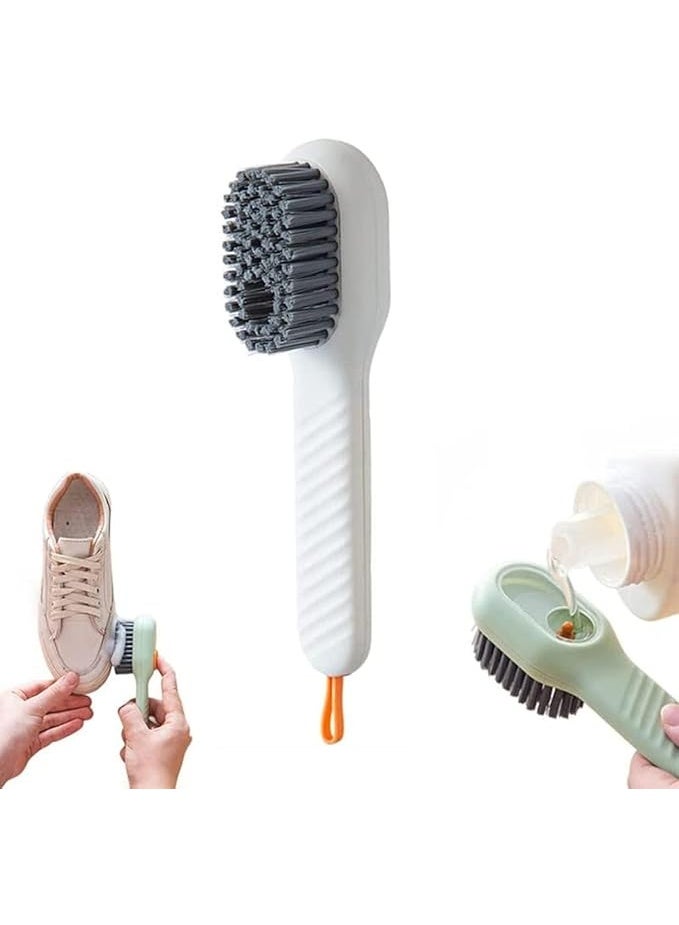 Liquid Adding Soft Fur Cleaning Brush, Multifunctional Shoe Brush without Liquid Box, Household Soft Fur Liquid Cleaning Shoe Brush, Long Handle Liquid Adding Cleaning Brush Clothes Cleaning Tools