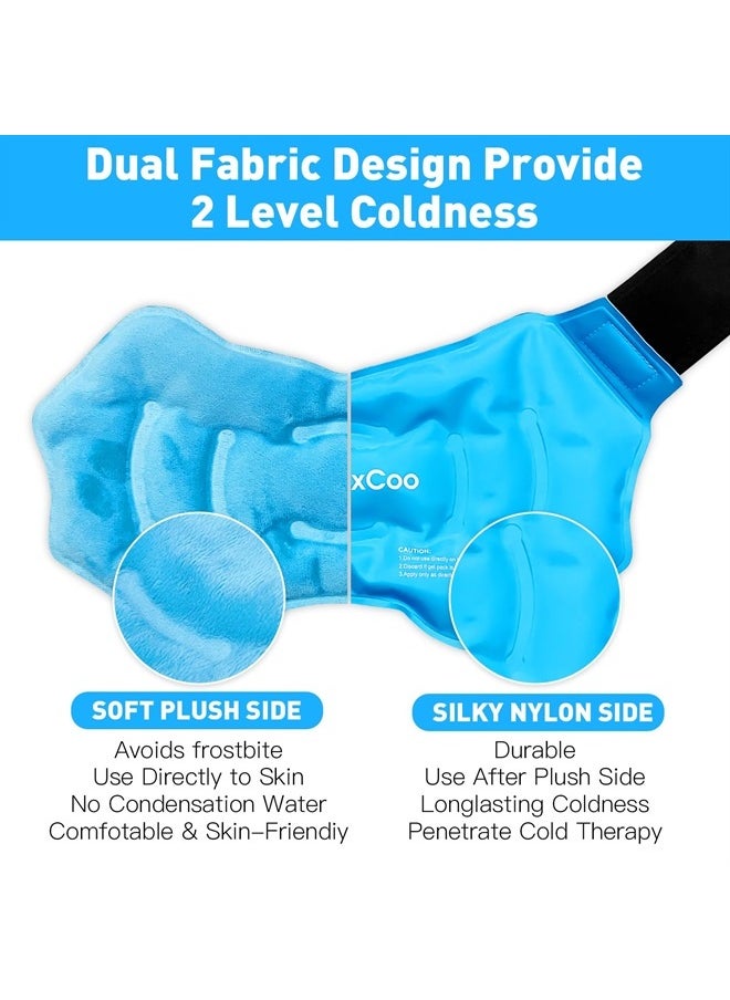 RelaxCoo Ankle Ice Pack Wrap for Swelling, Reusable Gel Ice Pack for Ankle Injuries, Cold Compress Therapy for Foot Pain Relief, Achilles Tendonitis, Plantar Fasciitis, Sprains  - Image 3