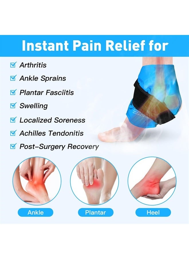 RelaxCoo Ankle Ice Pack Wrap for Swelling, Reusable Gel Ice Pack for Ankle Injuries, Cold Compress Therapy for Foot Pain Relief, Achilles Tendonitis, Plantar Fasciitis, Sprains  - Image 2