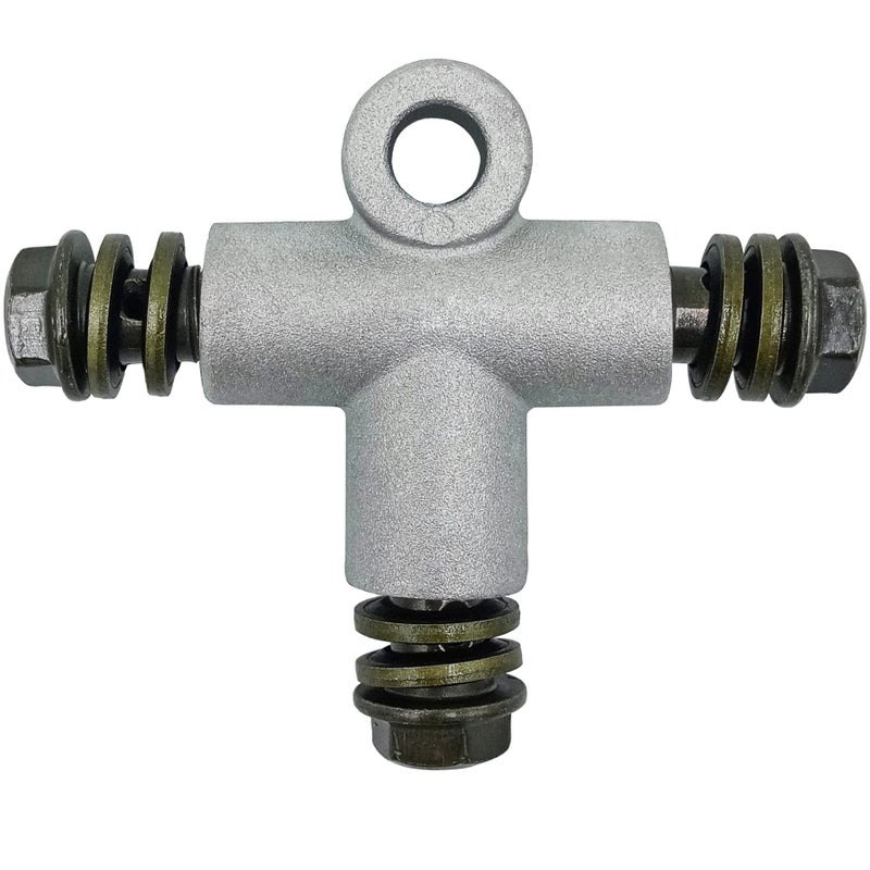 kweiny Motorcycle Hydraulic Brake Line Tee Hose Connector 3 Way Adapter with M10 Banjo Bolt(Circular Shape) - Image 1