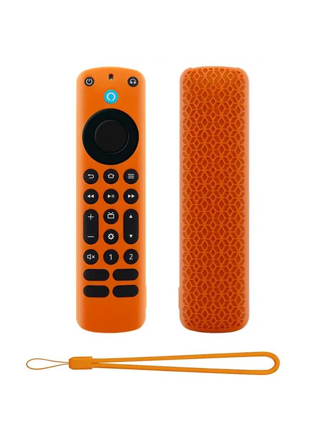 Orange Silicone Protective Case for Alexa Voice Remote Pro Smart Controller - Image 1