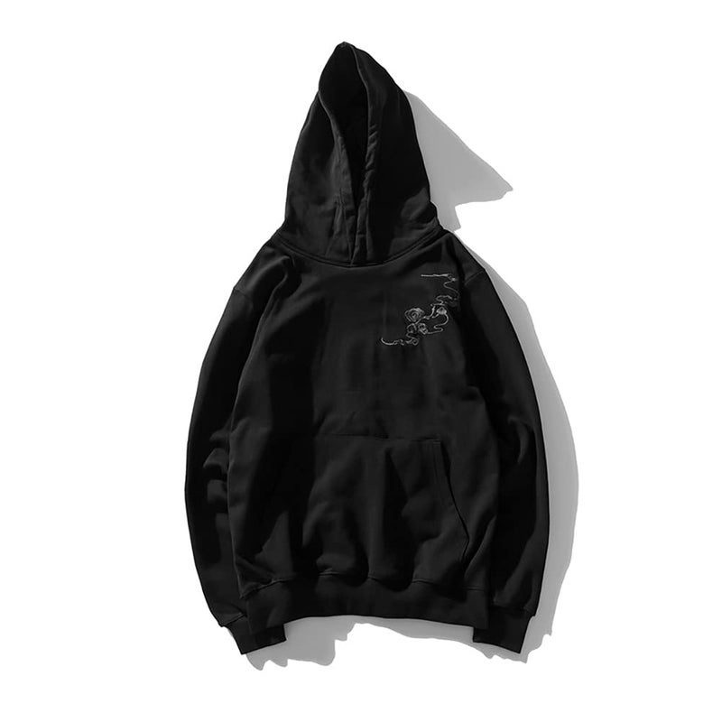 Niepce Inc Streetwear Men's Kirin Embroidered Heavyweight Graphic Hoodies (black-kirin, Medium) - Image 5