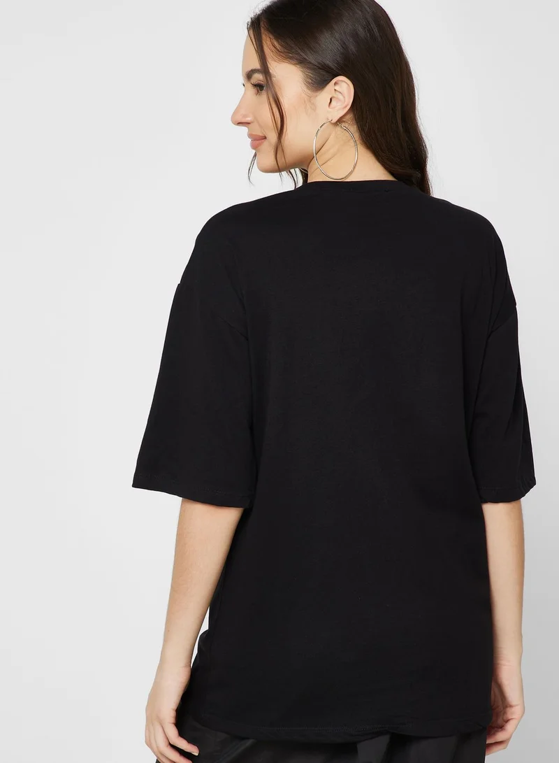Ginger Urban Minx Embellished Graphic Detail T-Shirt
