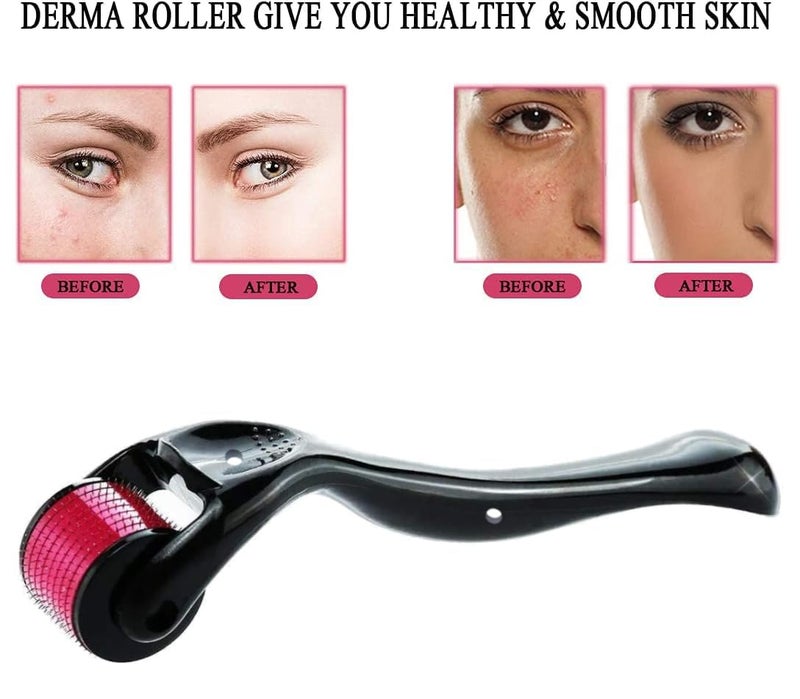 Jb Export 3Pcs Derma Roller 0.5 mm For Hair Regrowth Beard Men Growth Head Scalp Massager Face with 540 Titanium Needles | Repairs Damaged Hair Fall - Image 3