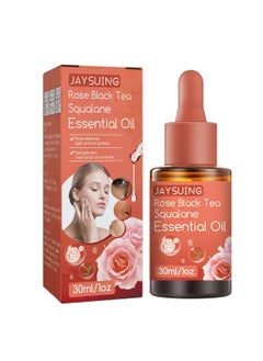 Rose Black Tea Squalane Essential Oil, 30ml Anti Aging And Anti Wrinkle Serum, Moisturizing Whitening Brighten Fine Line Essential Oil For Women Body