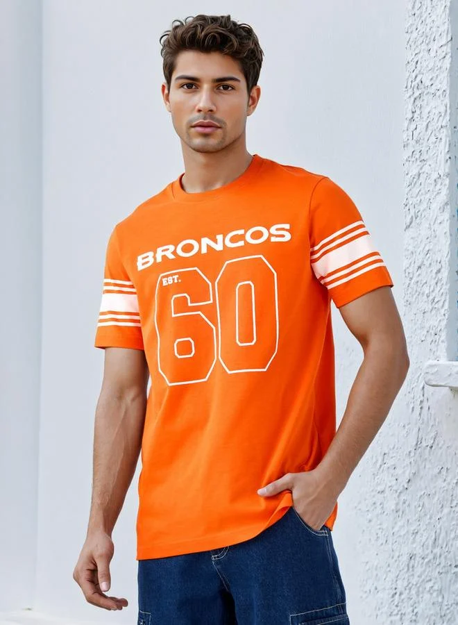 Splash FAV NFL Print Crew Neck T-shirt