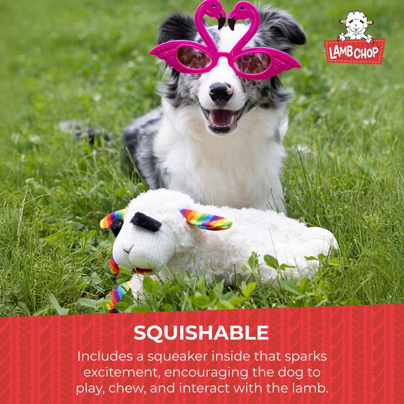 Multipet Lamb Chop Dog Plush Toy - Squeaky Toy for All Dogs - Extra Soft Plush - Stuffed Animal for Cuddling & Playing (10.5", Cream) - Image 4