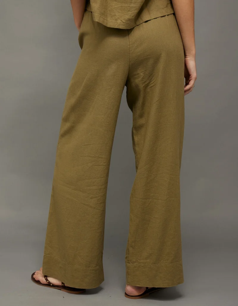 American Eagle AE High-Waisted Linen Easy Pant