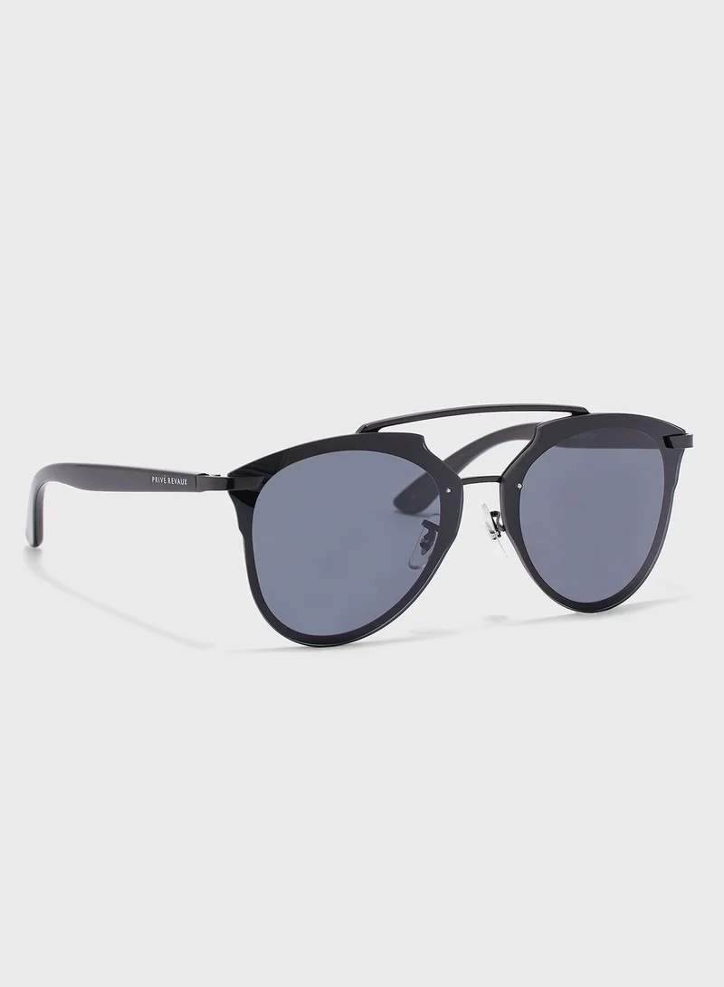 PRIVÉ REVAUX The Benz Top Bar Sunglasses