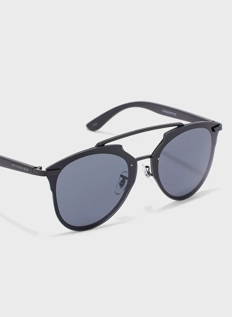 PRIVÉ REVAUX The Benz Top Bar Sunglasses