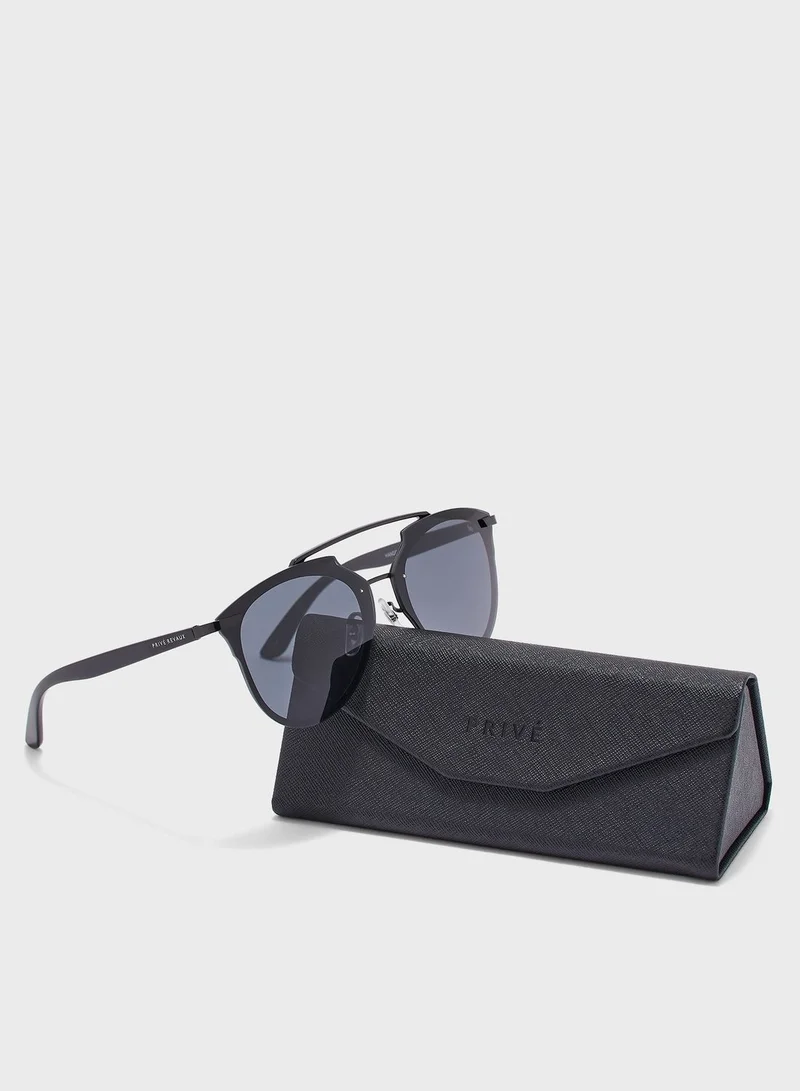 PRIVÉ REVAUX The Benz Top Bar Sunglasses