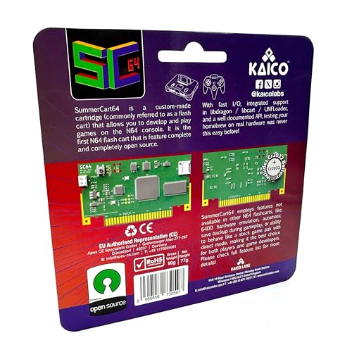 Kaico Edition SummerCart64 Open Source N64 Flash Cart with 64DD Support and Full N64 Compatibility - EverDrive x7 Competitor - N64 Compatible Game Cartridge with 8GB Micro SD Card - SC64 Summer Cart - Image 2