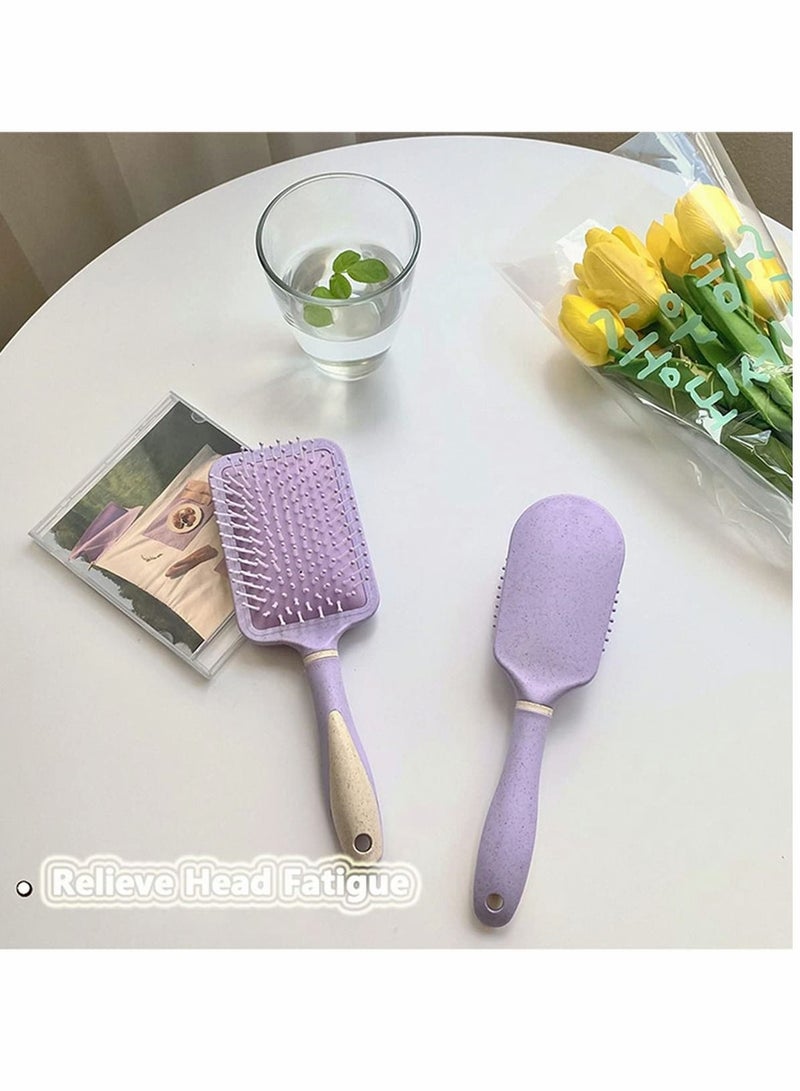 Y&D Hair Combs, 3 Pcs Massage Paddle Round Brush Brushes Set Anti Static Detangling Air Cushion Bristle Combs Hairbrush Designed for Women Men, Wet, Dry, Thick, Thin, Curly - Image 5