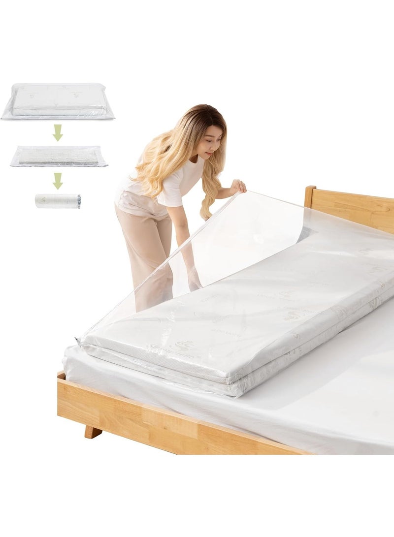 Large Waterproof Vacuum Storage Bag 220X100Cm Reusable Mattress Clothes Compression Bag No Pump Needed