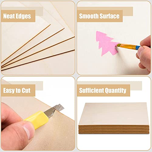 AWIZOM 12 Pack 12 x 12 x 1/16 Inch-2 mm Thick Basswood Sheets for Crafts Unfinished Plywood Sheet Square Craft Wood Sheet Boards for DIY Projects, Architecture Models, Engraving, Wood Burning, Staining - Image 3