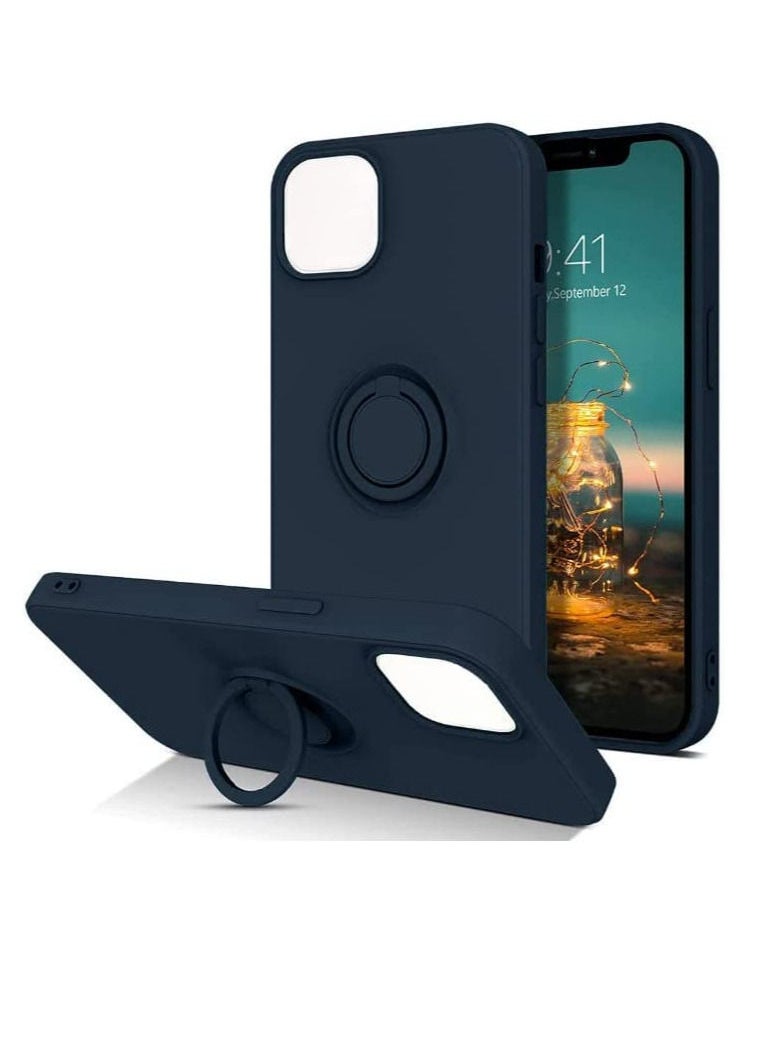 Case with Ring Kickstand for Women Men Soft Silicone TPU Anti-Scratch Shockproof Protective Case with Camera Protection Compatible With iPhone 14 PRO Max