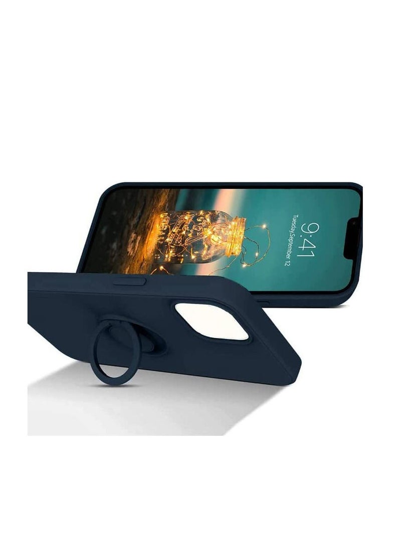 Case with Ring Kickstand for Women Men Soft Silicone TPU Anti-Scratch Shockproof Protective Case with Camera Protection Compatible With iPhone 14 PRO Max