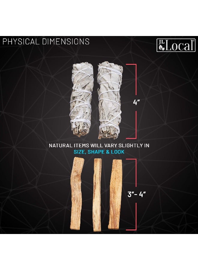 JL Local Smudge Kit Refill - White Sage & Palo Santo for Smudging, Healing, Smoke Cleansing, Meditating & Incense (Sage & Palo Refill) - Image 3