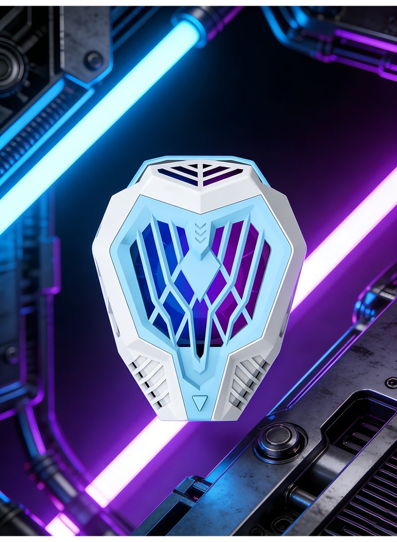 YelaJoy Adjustable Cell Phone Cooler, Semiconductor Phone Cooling Fan with Dual Speed Settings, Universal Fast Cooling Phone Radiator for Mobile Gamers & Live Streamers, Compatible with iPhone & Android (Blue) - Image 1