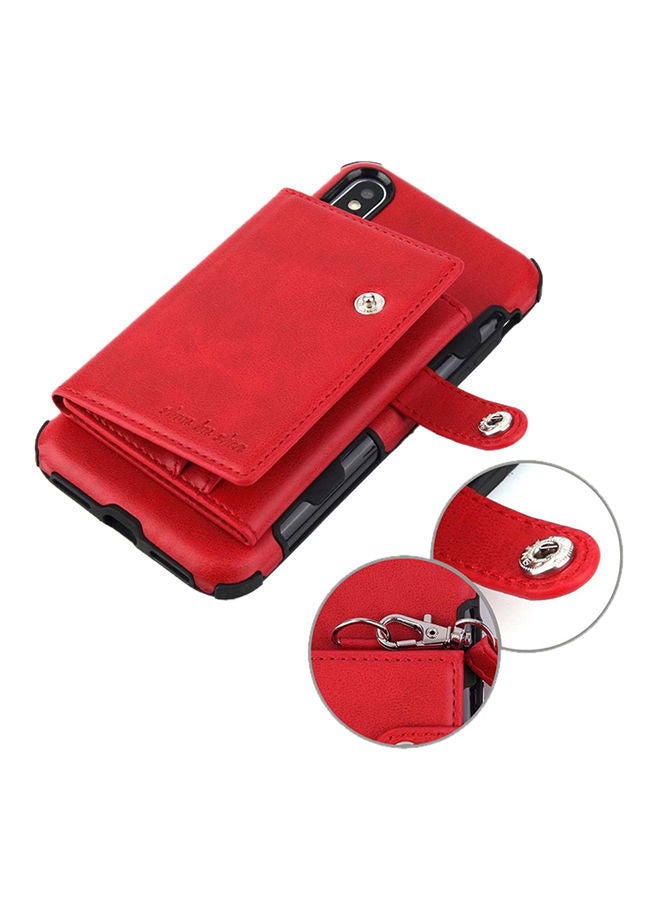 NIBEMINENT Protective Wallet Case Cover For Apple iPhone XS Max Red - Image 4