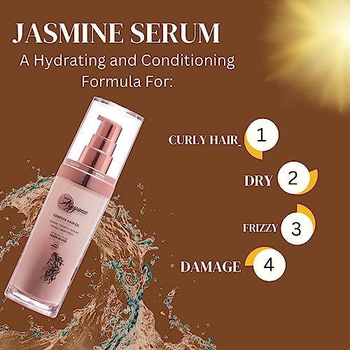 Argyana Hair Serum for Growth, Repair, Anti-Frizz and Styling - Nourishing and Strengthening Jasmine Scented Formula for Women (30 ml) - Image 4